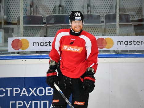 Раскатка "Авангарда" перед матчем с "Витязем"