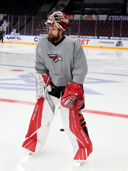 Тренировка «Авангарда» перед четвёртым матчем серии с «Металлургом»