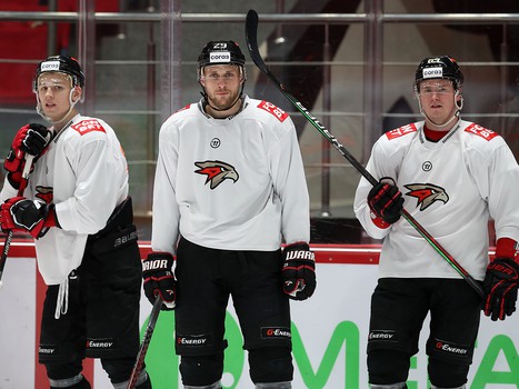 Раскатка «Авангарда» перед матчем с «Витязем»