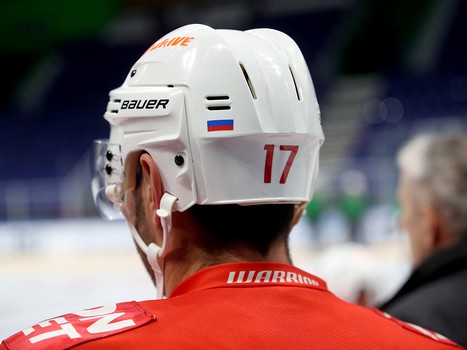 Тренировка «Авангарда» перед матчем в Уфе