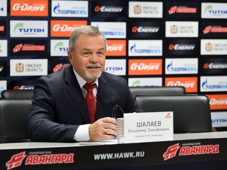 Пресс-конференция президента ХК "Авангард" Владимира Шалаева и представление новичков
