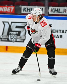 Раскатка «Авангарда» перед матчем в Магнитогорске