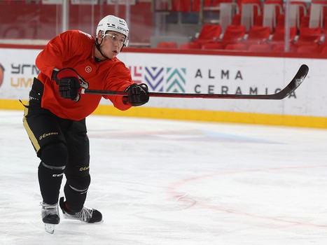 Раскатка «Авангарда» перед матчем в Екатеринбурге