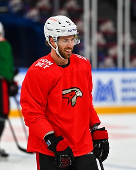 Раскатка «Авангарда» перед матчем в Магнитогорске