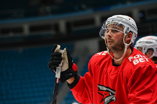 Раскатка «Авангарда» перед матчем в Астане