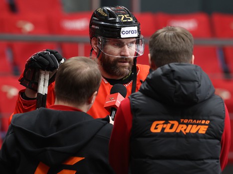 Раскатка «Авангарда» перед матчем с «Металлургом»