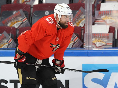 Раскатка «Авангарда» перед матчем в Магнитогорске