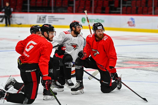 Раскатка «Авангарда» перед матчем с «Амуром»