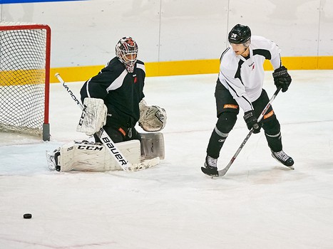 Раскатка "Авангарда" перед вторым матчем с "РоКи"