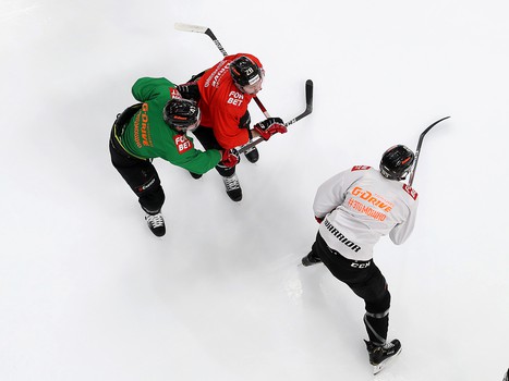 Раскатка «Авангарда» перед матчем с рижским «Динамо»