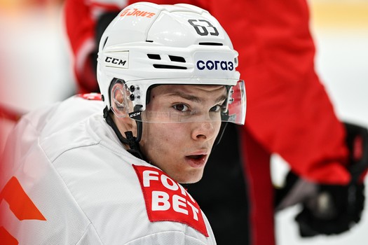 Раскатка «Авангарда» перед матчем в Уфе