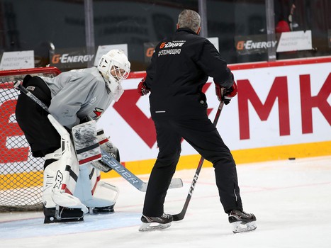 Раскатка «Авангарда» перед матчем с «Салаватом Юлаевым»
