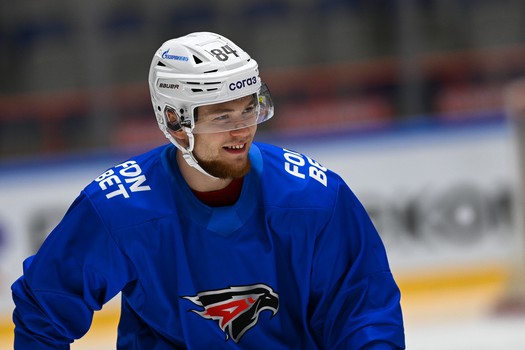 Тренировка «Авангарда» перед матчем в Хабаровске