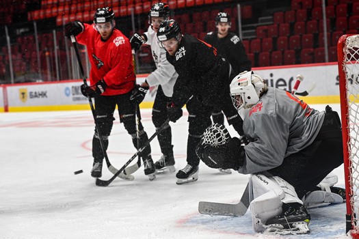 Раскатка «Авангарда» перед матчем с «Салаватом Юлаевым»