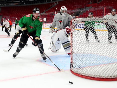 Раскатка «Авангарда» перед матчем с ЦСКА