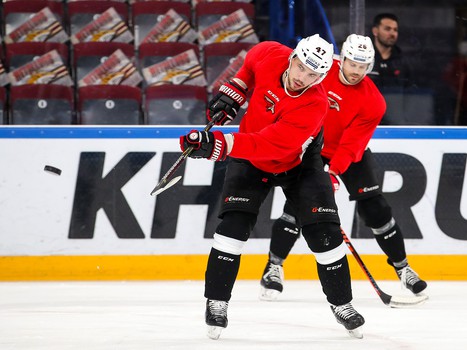 Раскатка «Авангарда» перед выездным матчем с «Металлургом»