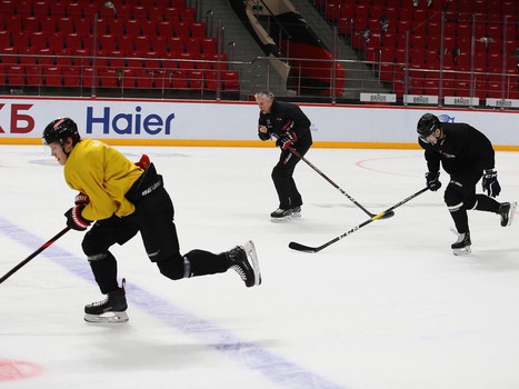 Раскатка «Авангарда» перед матчем с «Салаватом Юлаевым»