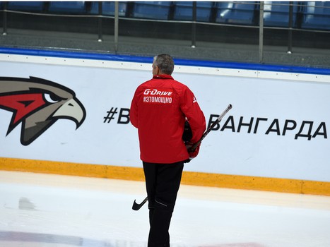 Раскатка «Авангарда» перед матчем с рижским «Динамо»