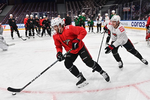 Раскатка «Авангарда» перед третьим матчем серии с «Металлургом» в Магнитогорске