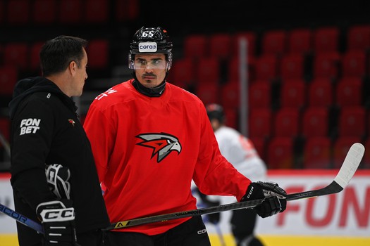 Раскатка «Авангарда» перед матчем с минским «Динамо»