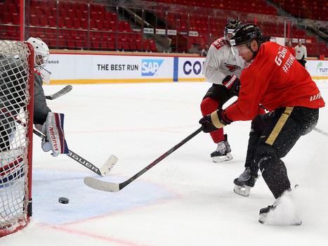 Раскатка «Авангарда» перед матчем с «Адмиралом»