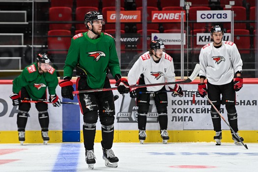 Раскатка «Авангарда» перед матчем с «Барысом»