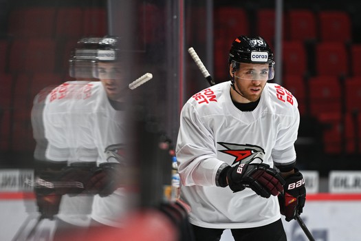 Раскатка «Авангарда» перед матчем с минским «Динамо»