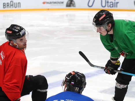 Раскатка «Авангарда» перед матчем с «Автомобилистом»