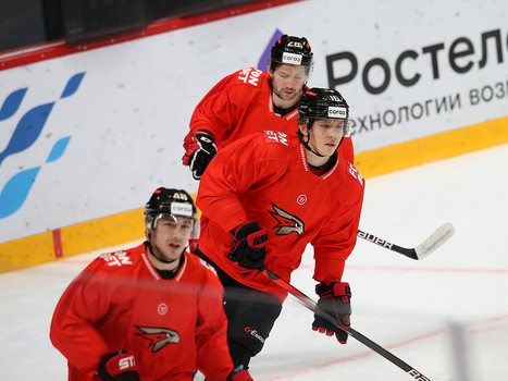 Раскатка «Авангарда» перед матчем с «Автомобилистом»