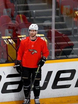 Раскатка «Авангарда» перед матчем в Череповце