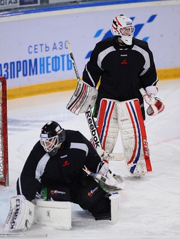 Раскатка "Авангарда" перед матчем с "Донбассом" 20.01.2014