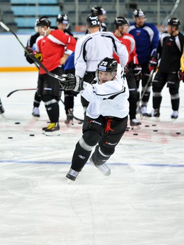 Раскатка "Авангарда" перед матчем с "Магниткой"