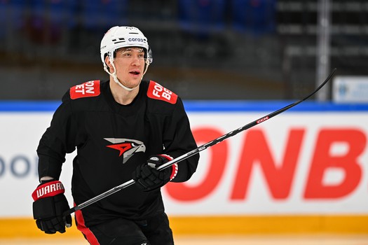 Раскатка «Авангарда» перед матчем в Новосибирске