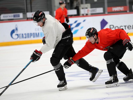 Раскатка «Авангарда» перед матчем с «Салаватом Юлаевым»