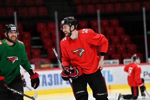 Раскатка «Авангарда» перед матчем с «Трактором»