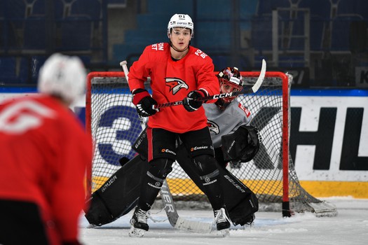 Тренировка «Авангарда» перед матчем в Нижнекамске