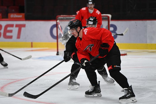 Раскатка «Авангарда» перед матчем с «Барысом»