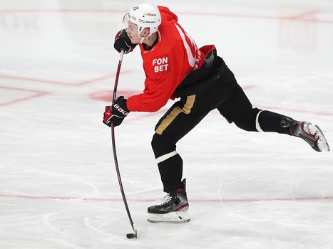 Тренировка «Авангарда» перед первым матчем серии в Магнитогорске