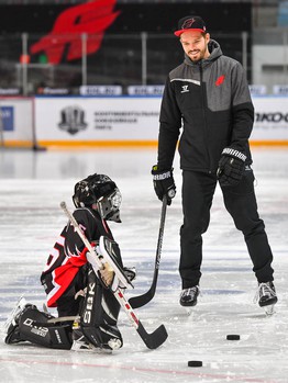 Мастер-класс Доминика Фурха для вратарей хоккейной школы "Авангард"