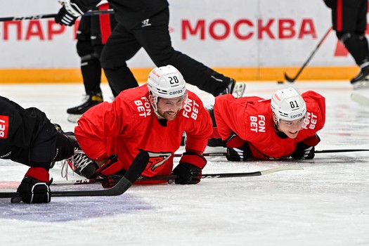 Раскатка «Авангарда» перед выездным матчем со «Спартаком»