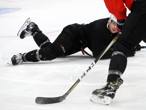 Раскатка «Авангарда» перед выездным матчем с московским «Динамо»