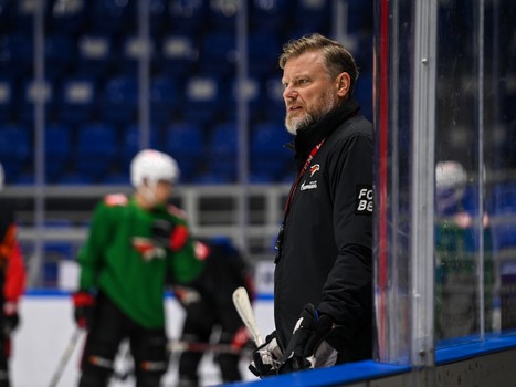 Раскатка «Авангарда» перед матчем в Нижнем Новгороде