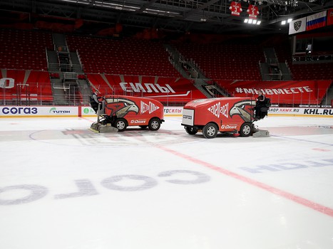 Раскатка «Авангарда» перед матчем с «Нефтехимиком»