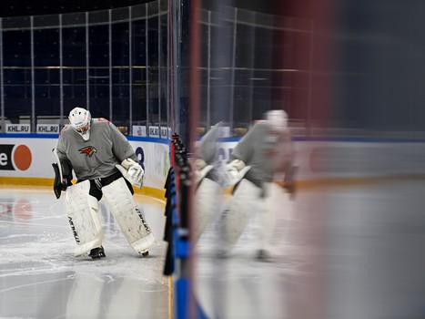 Тренировка «Авангарда» перед матчем в Новосибирске