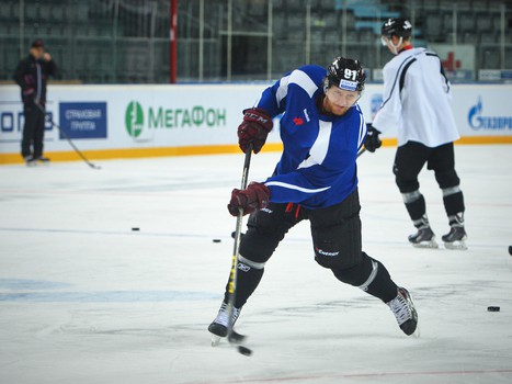 Раскатка "Авангарда" перед матчем с "Металлургом" Нк