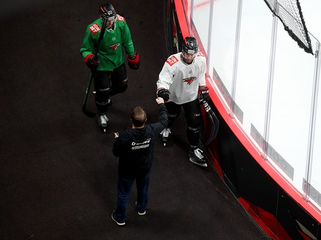 Раскатка «Авангарда» перед матчем с рижским «Динамо»