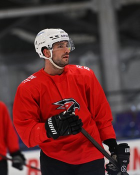 Тренировка «Авангарда» перед матчем в Новосибирске