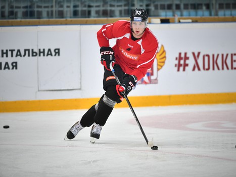 Раскатка "Авангарда" перед матчем с "Витязем"