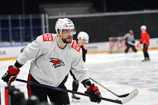 Тренировка «Авангарда» перед матчем в Новосибирске