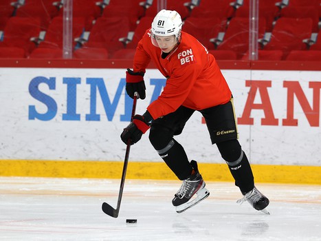 Тренировка «Авангарда» перед матчем в Екатеринбурге